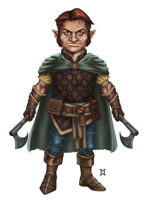 this character is based on the physical description of the halfling race of dungeons and dragons