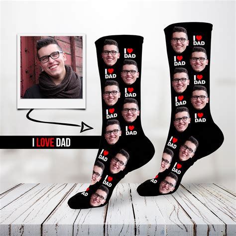 Custom Dad Socks I Love Dad Socks T For Dad Father S Etsy Uk