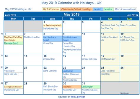 May 2019 Uk Holidays Calendar 2019 Calendar Holiday Calendar Uk