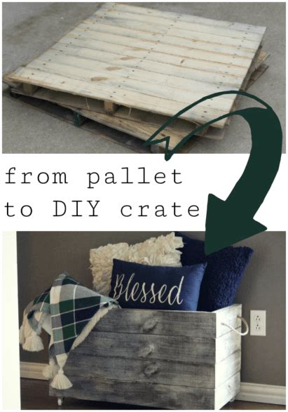 From A Free Pallet To A Diy Wooden Crate On Wheels Perfect For Extra