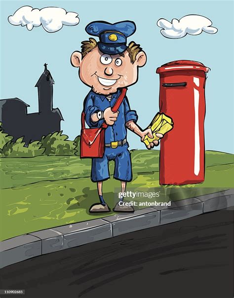 Cartoon Mailman With Letters High Res Vector Graphic Getty Images