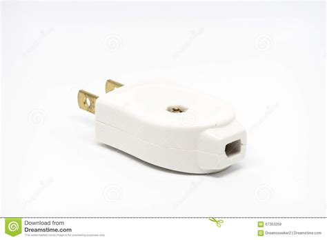 2 Flat Pins Plug Stock Image Image Of Background Energy 67353259