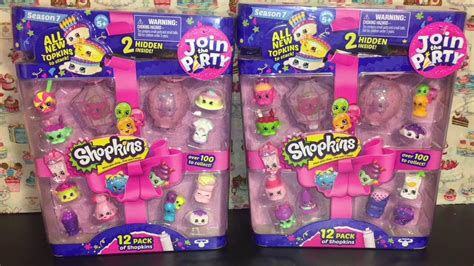 Season 7 Shopkins 12 Packs Party Packs Unboxing Youtube