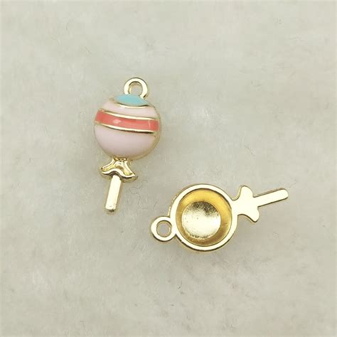 10pcs Enamel Charm Lollipop Charms Sweet Charms Jewelry Etsy