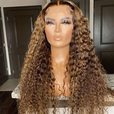 Highlight Honey Blonde Deep Wave Undetectable Lace Front Wigs Tinashehair