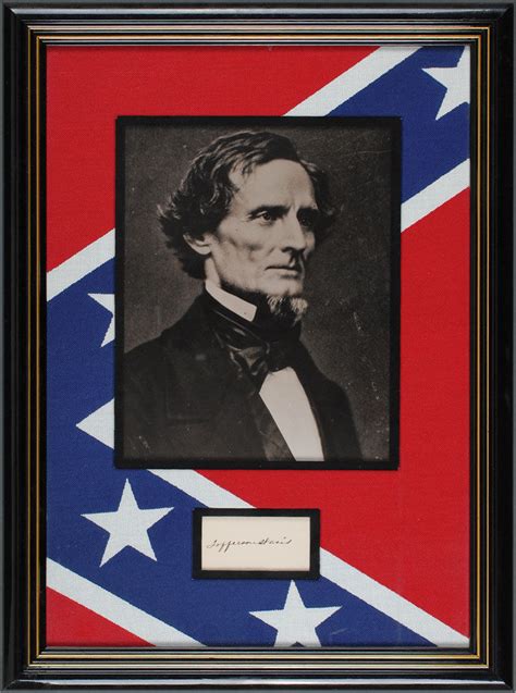 Lot Detail Jefferson Davis Impressive Signed Confederate Flag Display