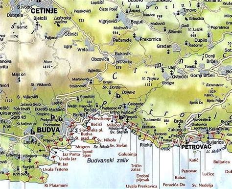 Crnogorsko Primorje Mapa