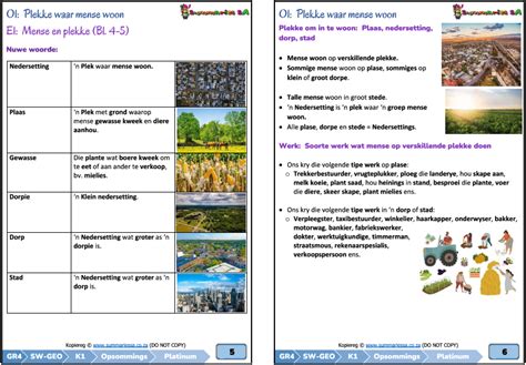 Graad 4 Sosiale Wetenskappe Sw Geografie En Geskiedenis Kwartaal 1