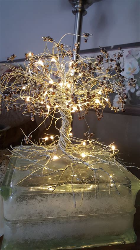 Wire Tree With Lights · A Wire Tree · Art On Cut Out Keep · Creation By Tristin C