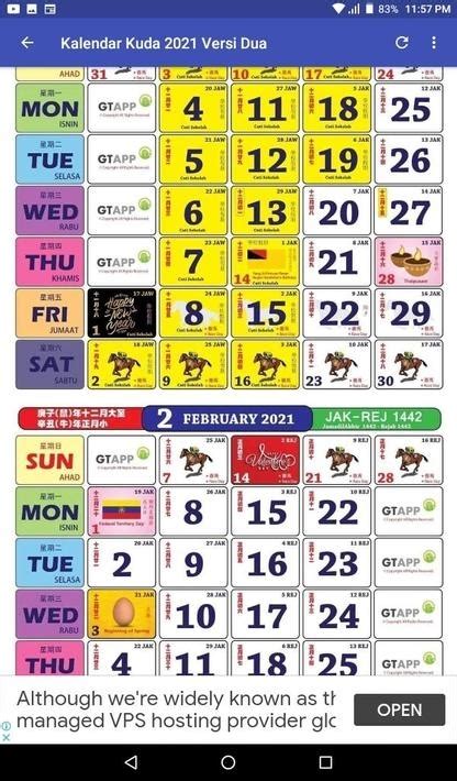 Kalendar Kuda 2021 Month Calendar Printable