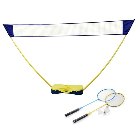 Outdoor Portable Badminton Set Tennis Volleyball Net Stand Battledore