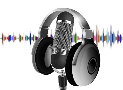 Podcast Headset Microphone Wave Sound Radio Audio Internet