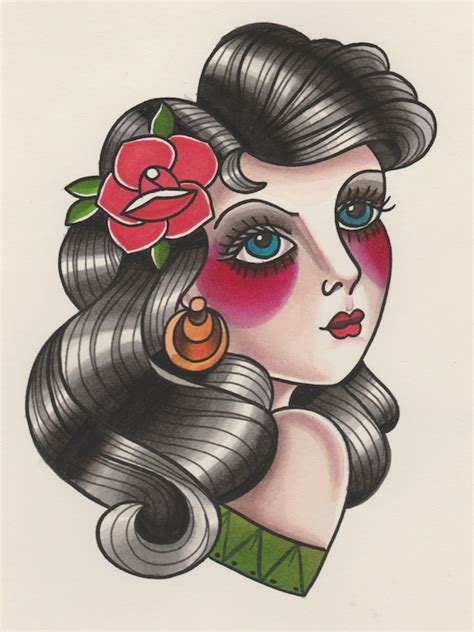 Traditional Pinup Tattoo Designs