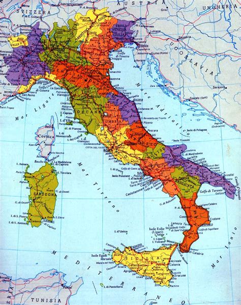 Cartina Dell Italia Da Colorare Per Bambini