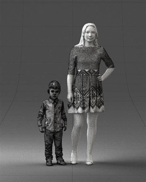 mother and son 0045 3d model cgtrader