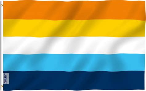 Anley Fly Breeze 3x5 Foot Aroace Pride Flag Vivid Color And Fade Proof Canvas Header And