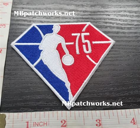 Nba 75th Anniversary Logo Patch National Basketball Etsy Uk