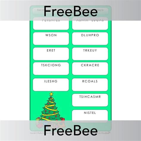 Free Printable Christmas Anagrams By Planbee