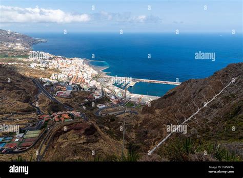 Aerial View Of The City Of Santa Cruz De La Palma And The Port