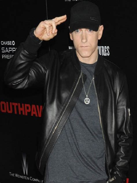 Eminem Leather Jacket Stars Jackets