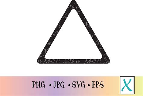 Thick Rounded Triangle Framecut File Shape Svgtriangle Etsy