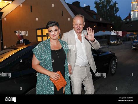 Stockholm Stellan Skarsgard And Wife Megan Everett Arriving At The Afterparty For