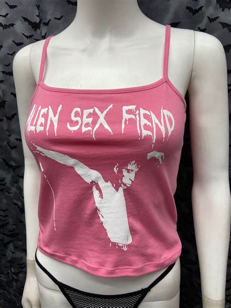 Tank Top Official Alien Sex Fiend Pink Sleeveless Tank Goth Etsy