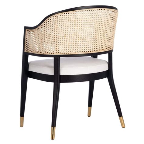 Ll Couture Rogue Rattan Dining Chair Blacknatural Meadow Blu