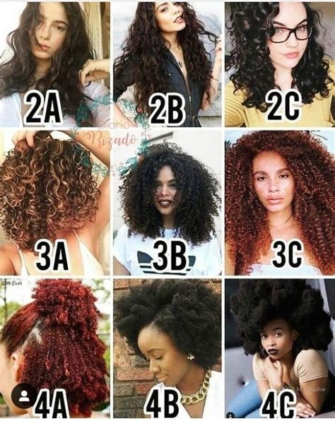 O Meu é 3b 3c Hair Type Chart Hair Styles Curly Hair Types