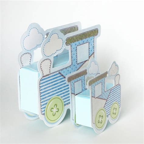 100pcs Paper Train Candy Box Baby Shower Favors Baptism Nursery Party