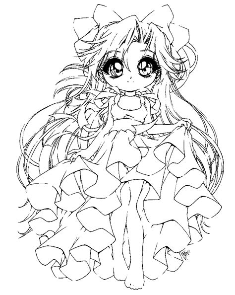 Chibi Anime Cute Coloring Page Free Printable Coloring Pages