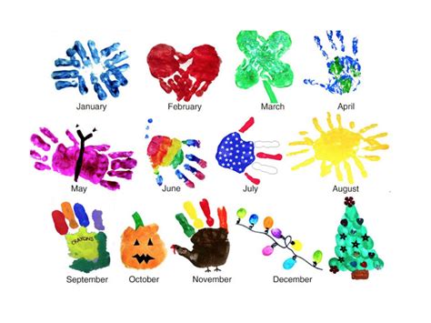 5 Cute Calendar Crafts For Kids Calendar Craft Handprint Calendar