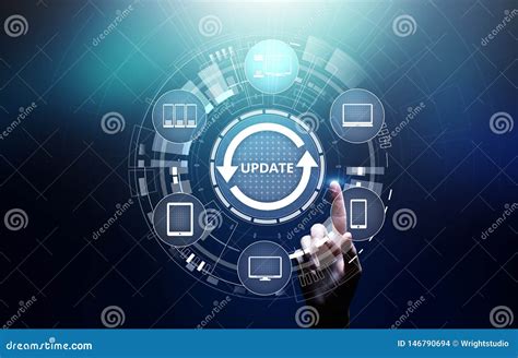 Update System Upgrade Software Version Technology Concept On Virtual