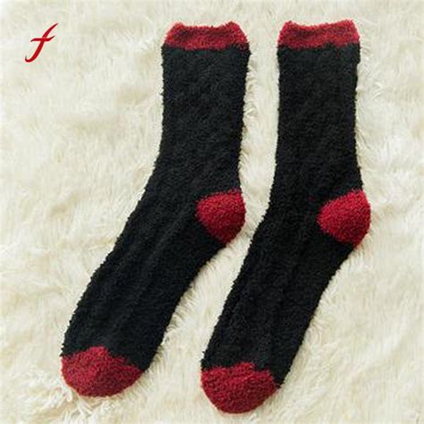2019 Funny Socks Womens Coral Velvet Thick Warm Socks Sleep Floor