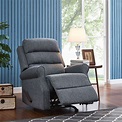 Homesvale Linder Rocker Recliner Chair, Woven Charcoal Gray - Walmart.com