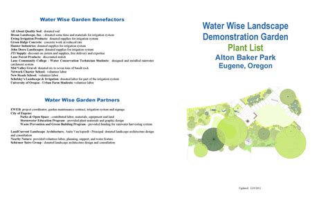 Calaméo Water Wise Landscape Demonstration Garden Plant List Eugene