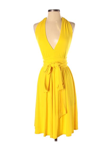 Moda International Women Yellow Casual Dress Xs Ebay