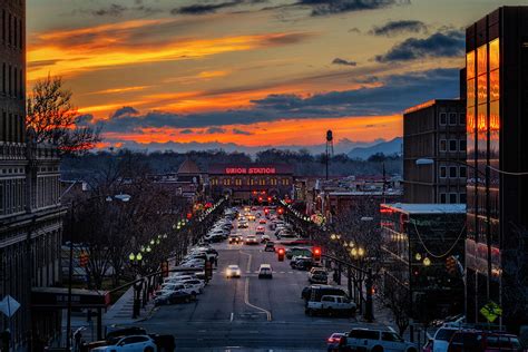 Sunset At Historic 25th Street Ogden Photograph By Michael Ash Fine