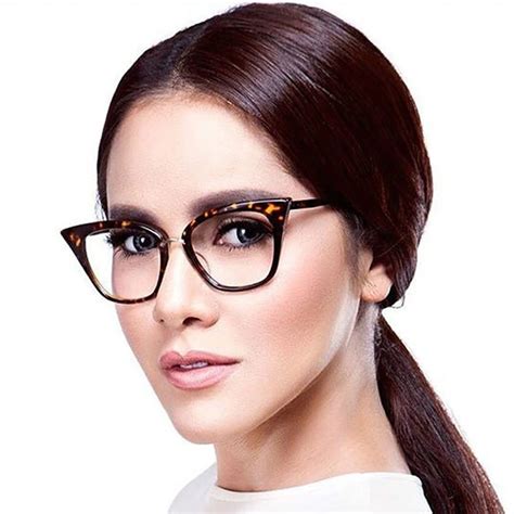 Elegant Cat Eye Women Eyeglasses 11 Colors Clear Lens Spectacle Frame Fashion Female Sun Glasses