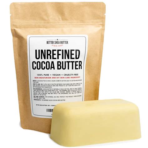 Organic Cocoa Butter Raw Pure And Unrefined Better Shea Butter