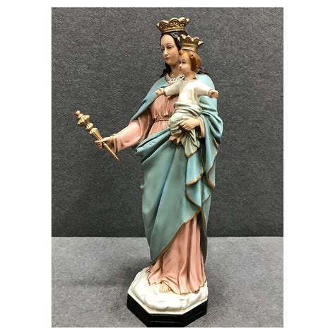 Estatua Virgen Auxiliadora Corona 45 Cm Resina Pintada Venta Online