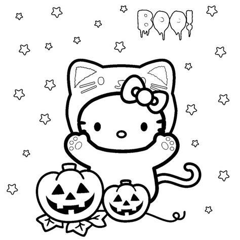 Halloween Pictures For Kids To Color Hello Kitty