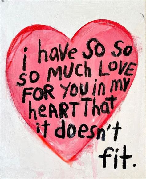 A Painting With Words Written On It In The Shape Of A Heart That Says I