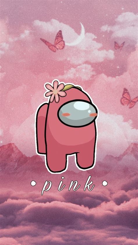 Pink Among Us Wallpaper In 2020 Wallpaper Iphone Cute Kawaii