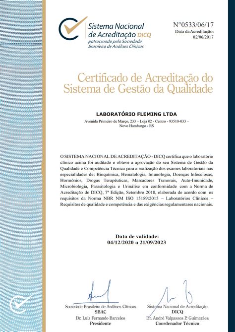 Qualidade E Certificações Fleming