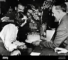 Bette Davis with her second husband, Arthur Farnsworth, celebrating her ...