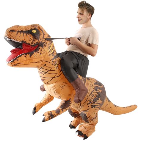 New Adult Inflatable Dinosaur Costume T Rex Cosplay Costumes Suit Men