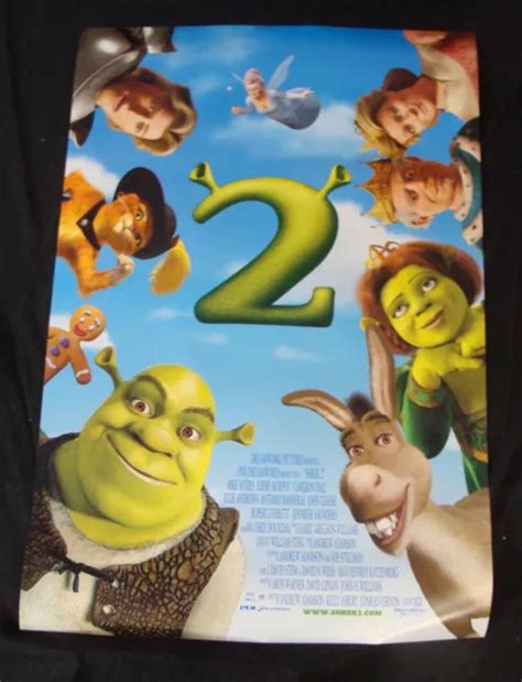 Shrek 2 Movie Poster Mike Myers Eddie Murphy Original Ds One Sheet 2004