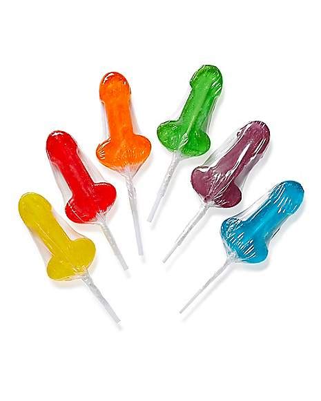 multi pack rainbow penis candy lollipops spencer s