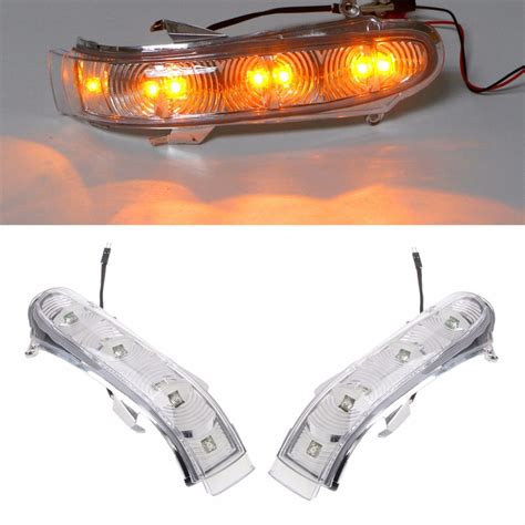 Hngchoige 1 Pair 7 Leds Car Front Turn Signals Lights Side Mirror Turn